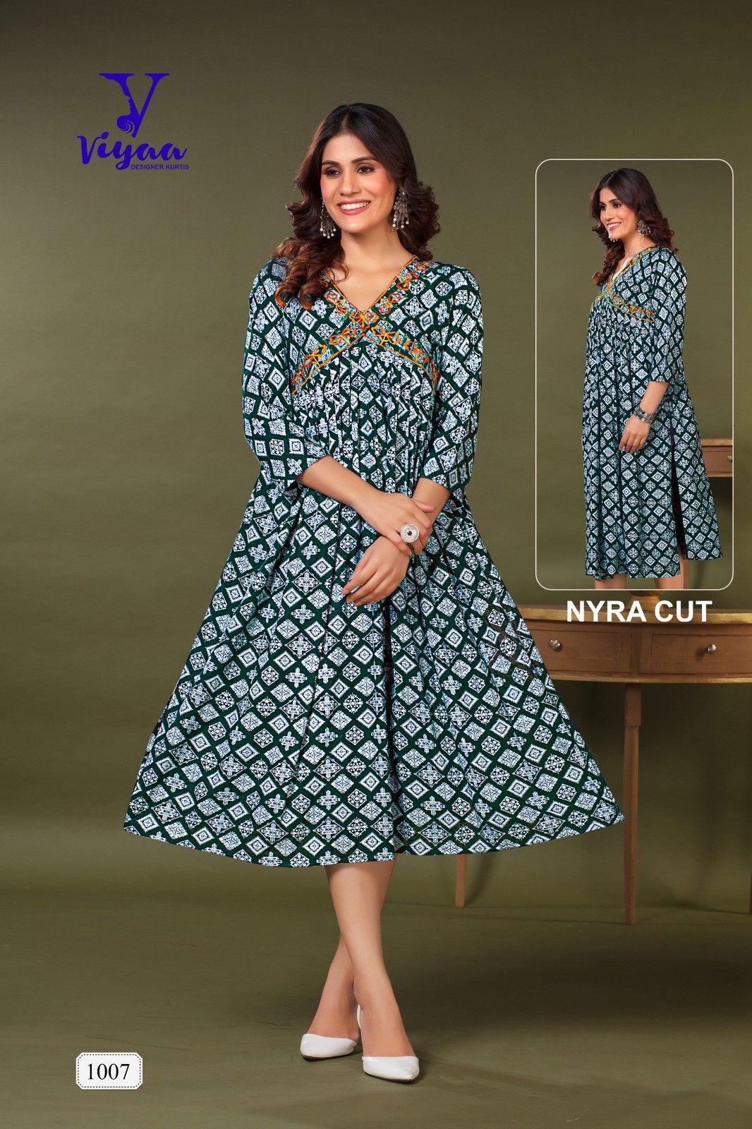 Viyaa Bul Bul Rayon Alia Cut Designer Kurtis Catalog
